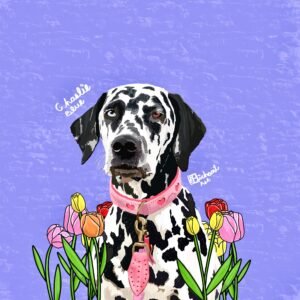 Bichant con flores (cara y pecho)